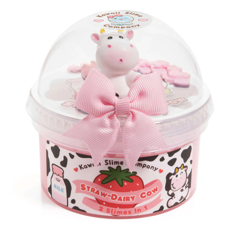 Kawaii Straw-Dairy Cow Slime