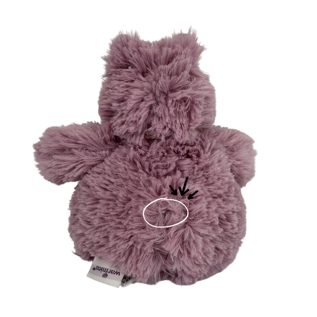 DAMAGED Warmies Mini Purple Hippo
