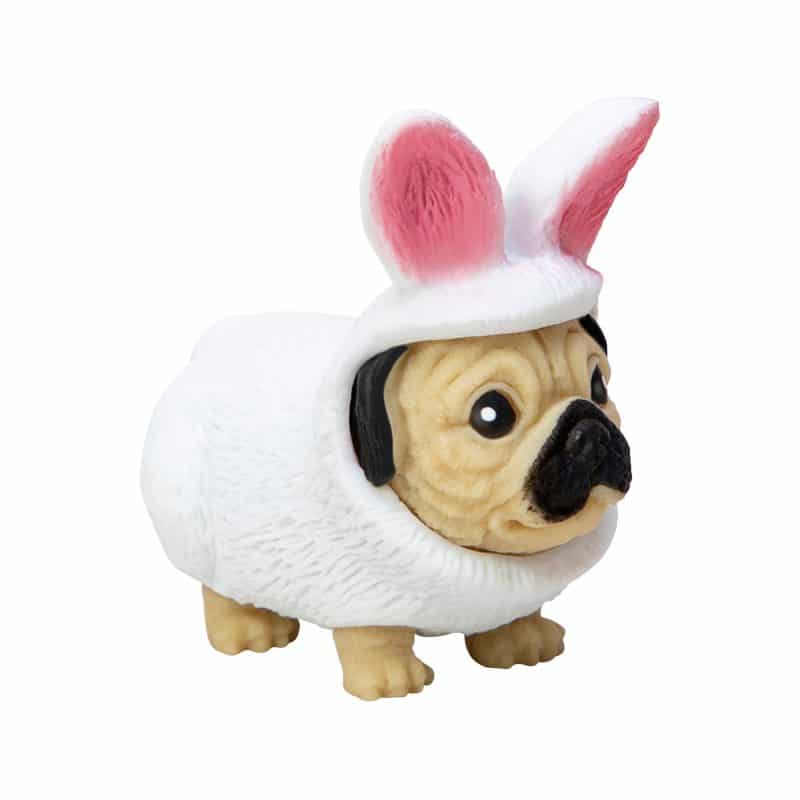 Pug in Bunny Costume Party Animal Squishy Toy